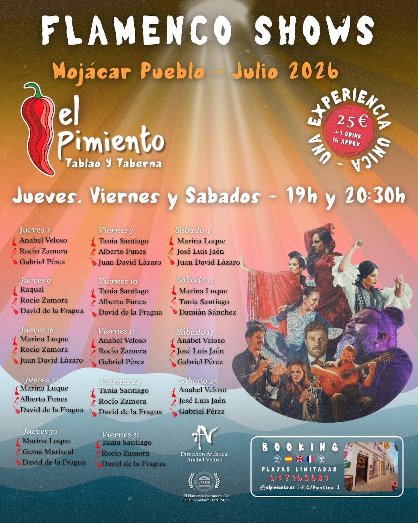 Espectáculos de Flamenco en el Pimiento